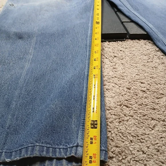 Round House Brand Overalls Men's 48x26 Blue Carpenters Bib Made in USA Vtg JB135 - Picture 9 of 16